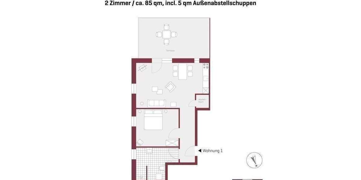 Terrassenwohnung Heringsdorf Süssau - 2 Zimmer, 80 m&sup2;, 359.000&euro; | Angebot:25796337