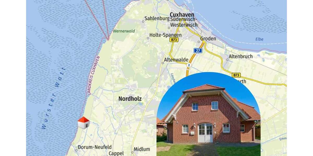 Etagenwohnung Wurster Nordseeküste - 3 Zimmer, 82 m&sup2;, 199.995&euro; | Angebot:26103107