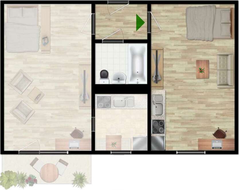 Wohnung zum Mieten in Gera 146,87 € 23.85 m²