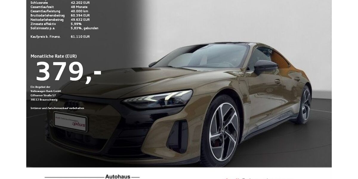Audi e-tron GT 49.040 km 61.110 &euro; Ravensburg 88214