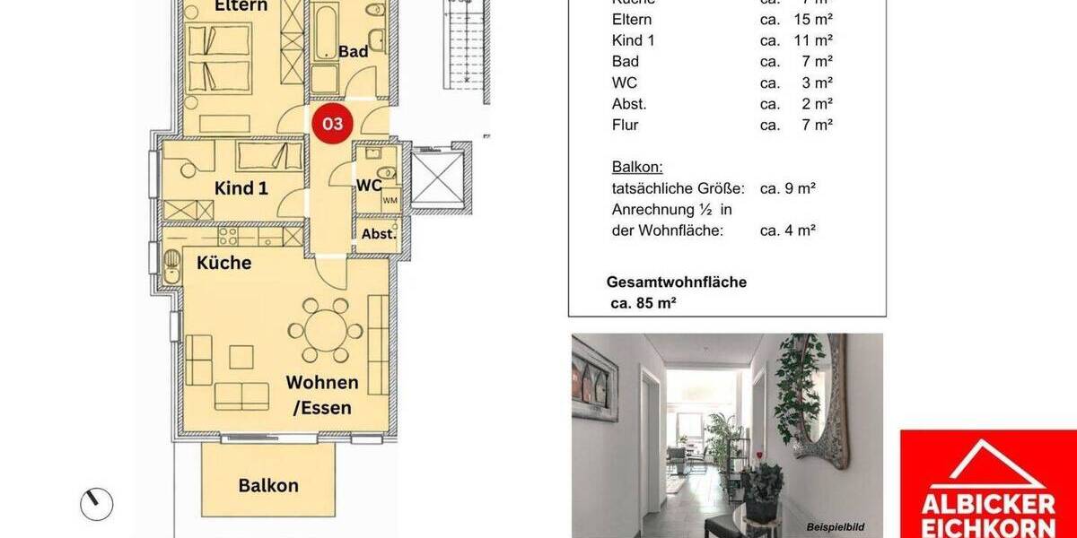 Etagenwohnung Stühlingen - 3 Zimmer, 85 m&sup2;, 374.000&euro; | Angebot:25777079