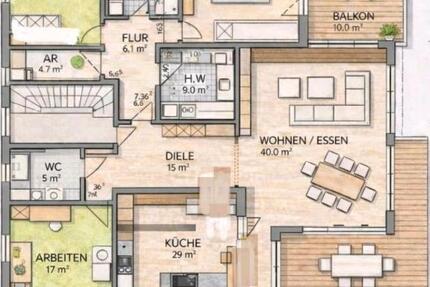 Hochwertige 4,5-Zimmer-Wohnung in ruhiger Waldrandlage 3 zimmer