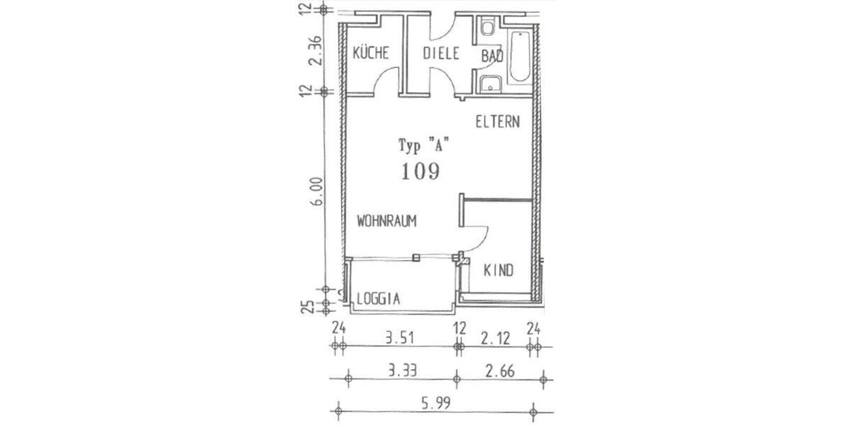 Etagenwohnung Cuxhaven Duhnen - 1.5 Zimmer, 47 m&sup2;, 149.000&euro; | Angebot:26407782