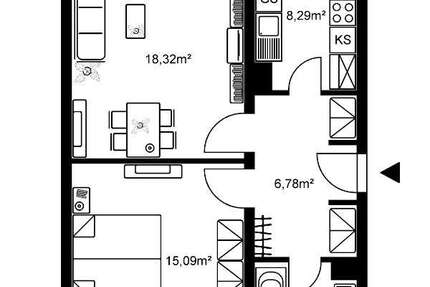 Wohnung Friedrichsdorf Dillingen - 2 Zimmer, 56 m&sup2;, 769&euro; | Angebot:26912993