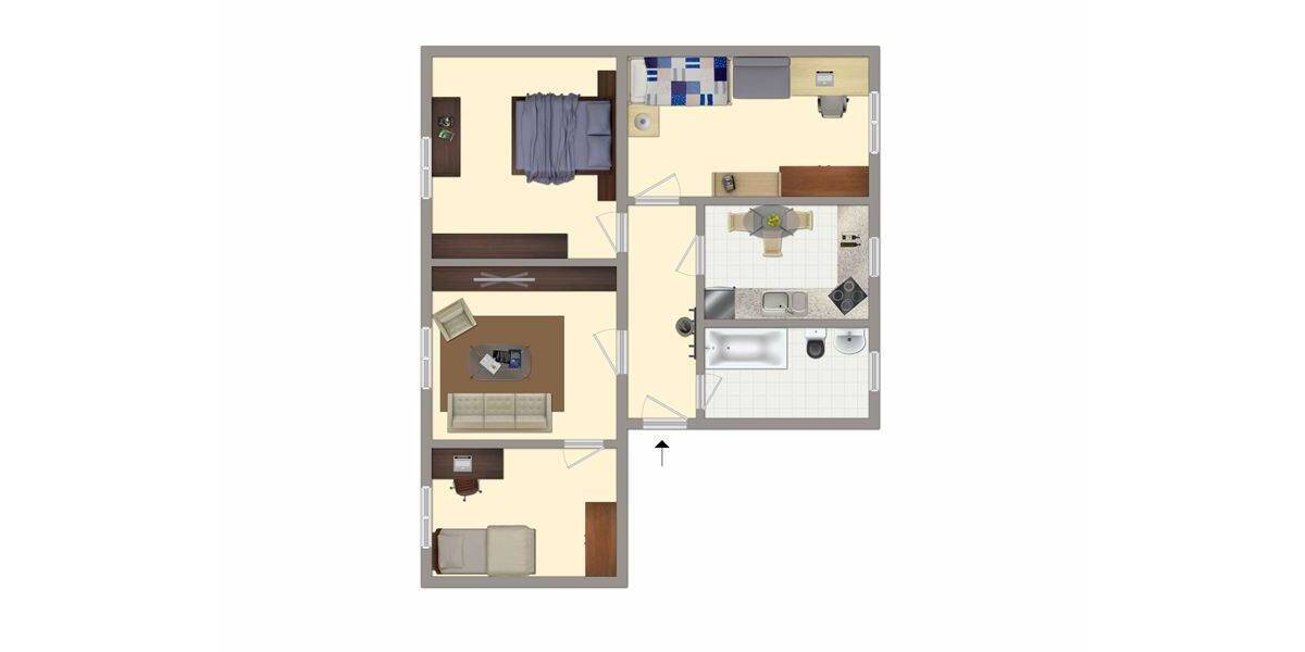 Etagenwohnung Angermünde - 4 Zimmer, 79 m&sup2;, 510&euro; | Angebot:26449956