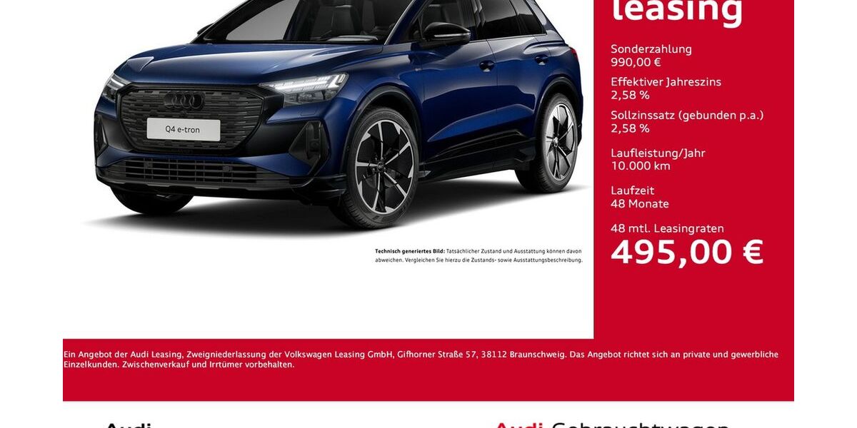 Audi Q4 e-tron 9.516 km 56.411 &euro; Dortmund 44143