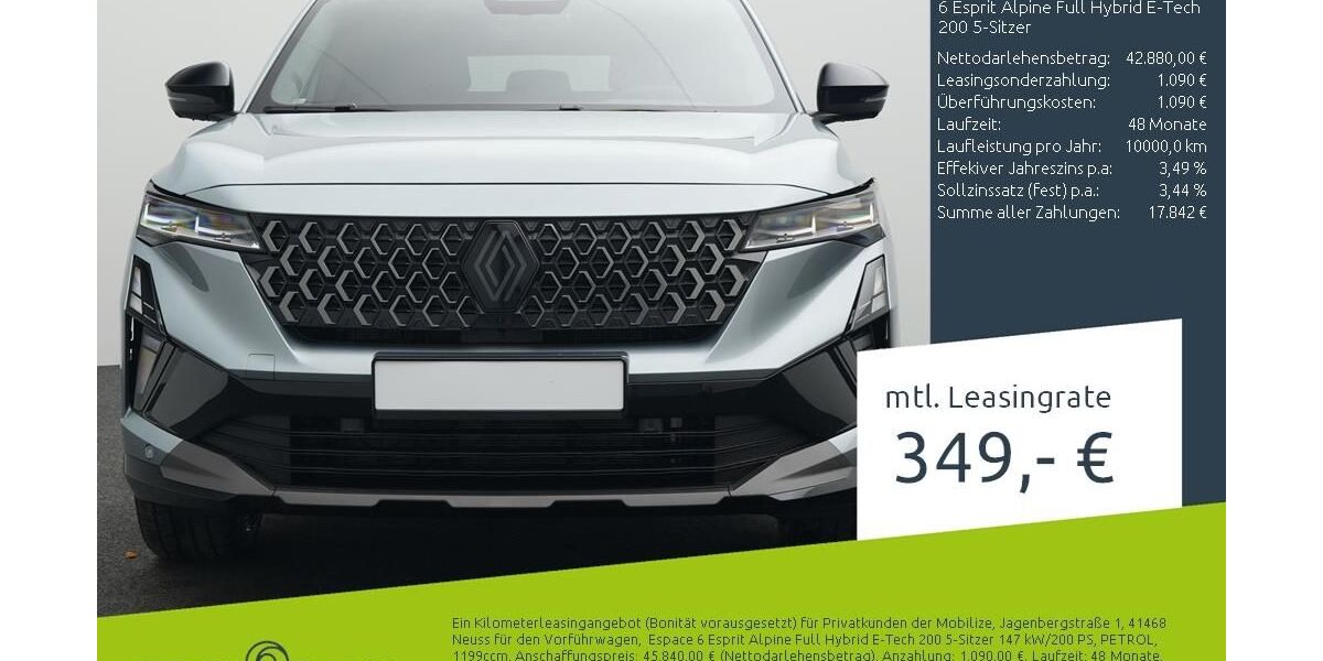Renault Espace 9.999 km 41.890 &euro; Dortmund 44263