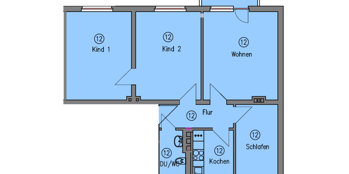 Etagenwohnung Clausthal-Zellerfeld Zellerfeld - 4 Zimmer, 79 m&sup2;, 700&euro; | Angebot:25733390