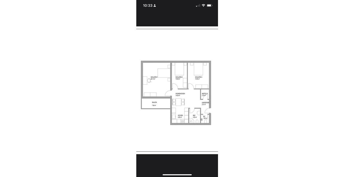 Etagenwohnung Kaufbeuren - 3.5 Zimmer, 85 m&sup2;, 1.200&euro; | Angebot:26387090