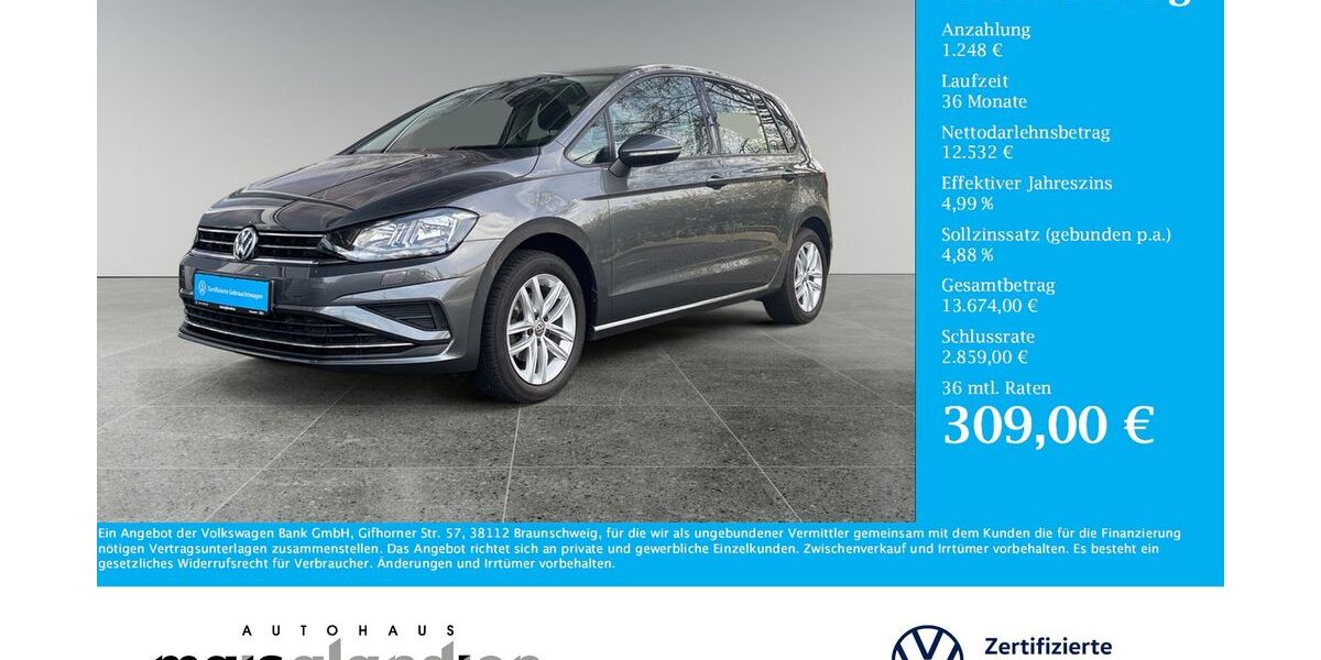 VW Golf Sportsvan 65.450 km 13.780 &euro; Pronsfeld 54597