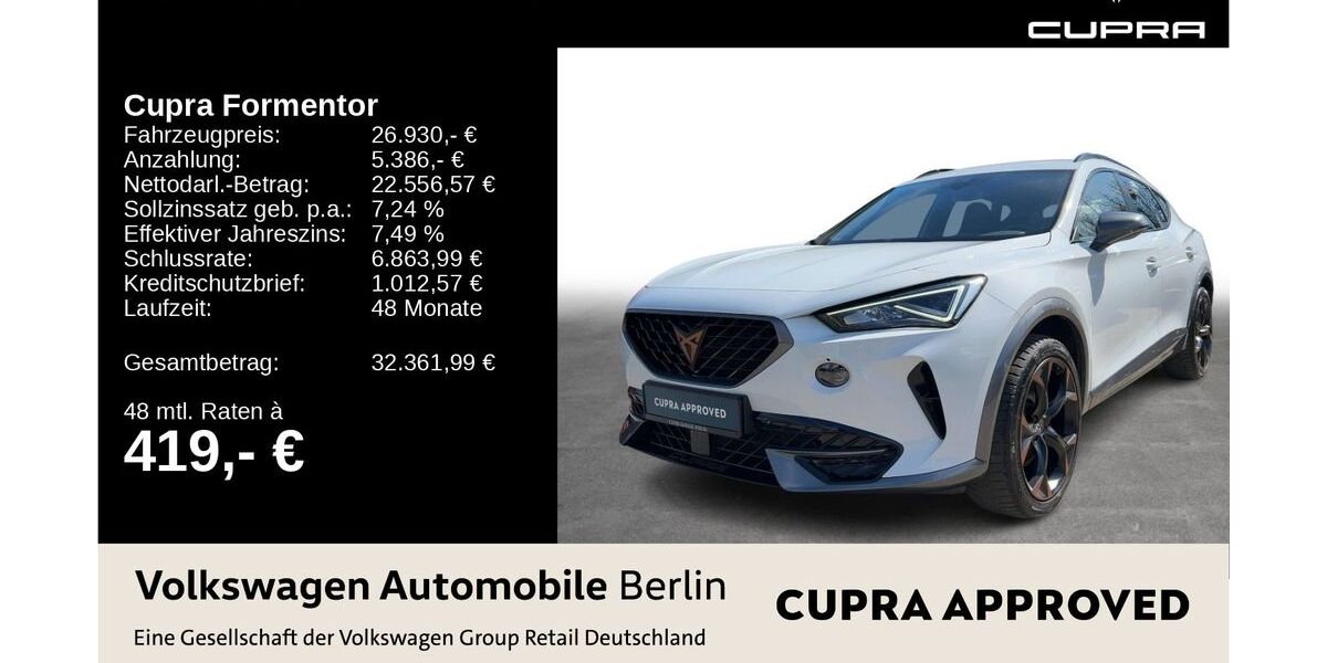 Cupra Formentor 71.810 km 26.930 &euro; Berlin 13089
