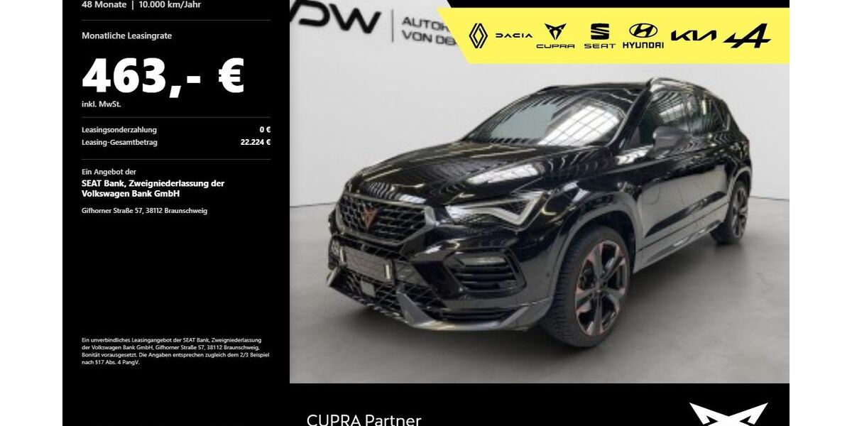 Cupra Ateca 25.800 km 32.980 &euro; Mosbach 74821