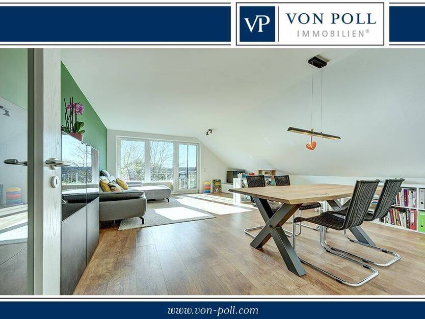Lichtdurchflutete 3 Zimmer Penthouse-Wohnung in begehrter Lage von Büderich