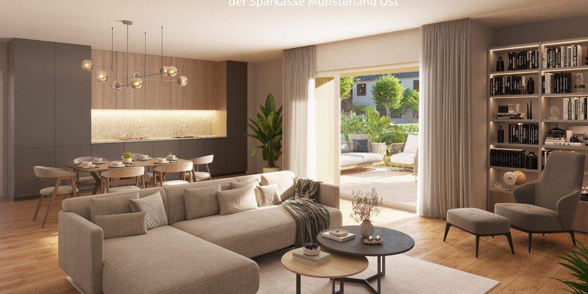 Etagenwohnung Münster Mauritz - 2 Zimmer, 57 m&sup2;, 465.000&euro; | Angebot:25837806
