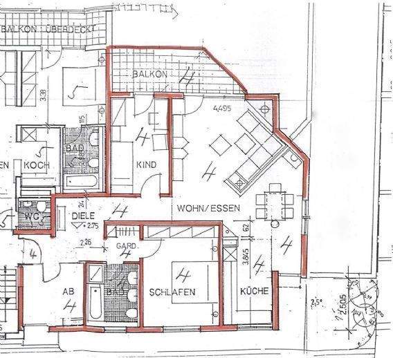 Etagenwohnung Nürnberg Eibach - 3 Zimmer, 98 m&sup2;, 1.300&euro; | Angebot:25567109