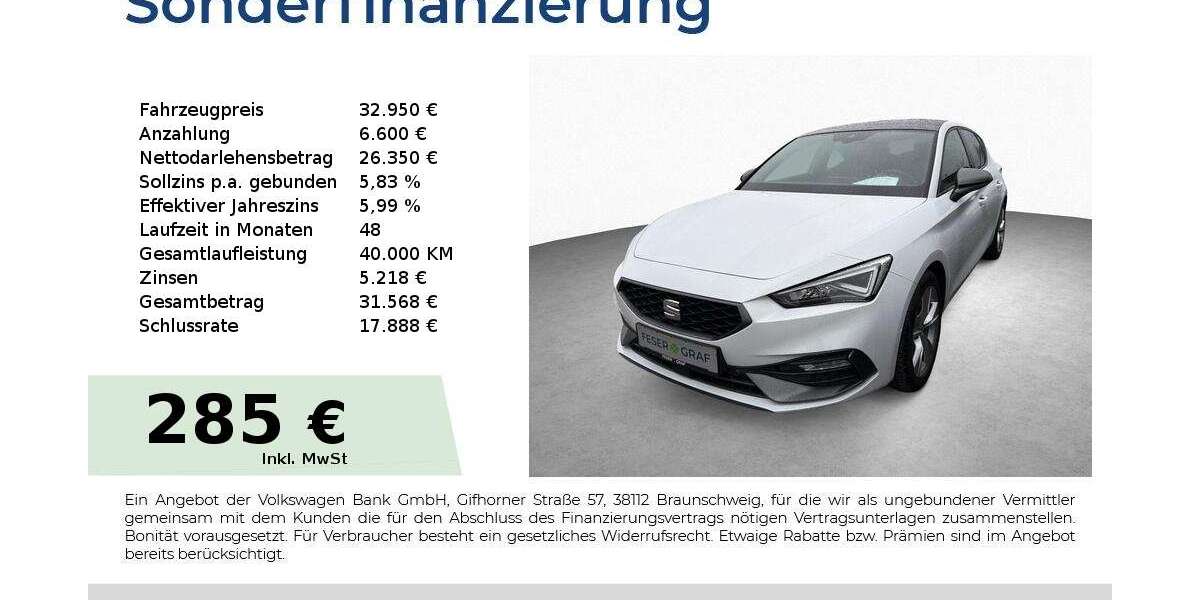 Seat Leon 11.400 km 32.950 &euro; Schwabach 91126
