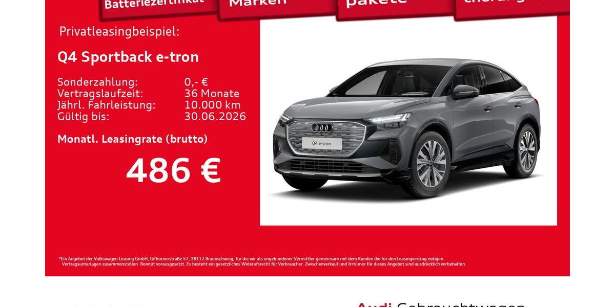 Audi Q4 e-tron 7.016 km 46.990 &euro; Hamburg 20537