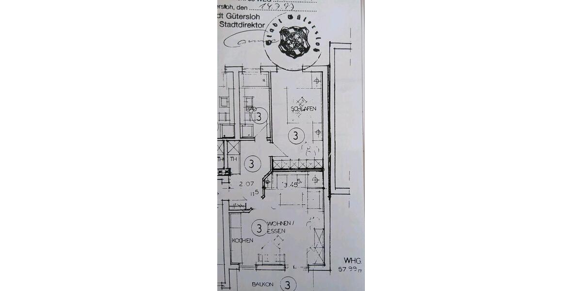 Etagenwohnung Gütersloh Kattenstroth - 2 Zimmer, 65 m&sup2;, 250.000&euro; | Angebot:26815437