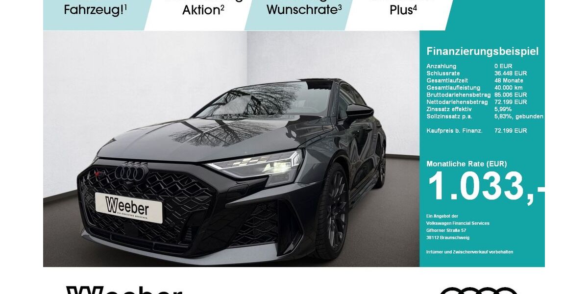 Audi RS3 4.001 km 72.199 &euro; Leonberg 71229