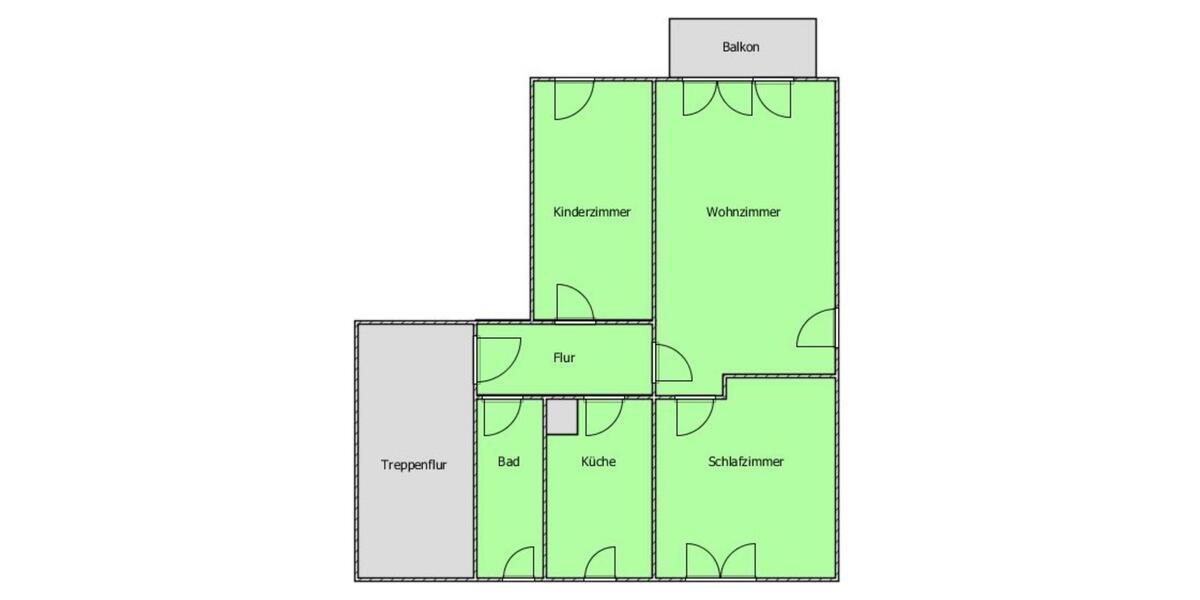 Etagenwohnung Calau - 3 Zimmer, 58 m&sup2;, 340&euro; | Angebot:24769553