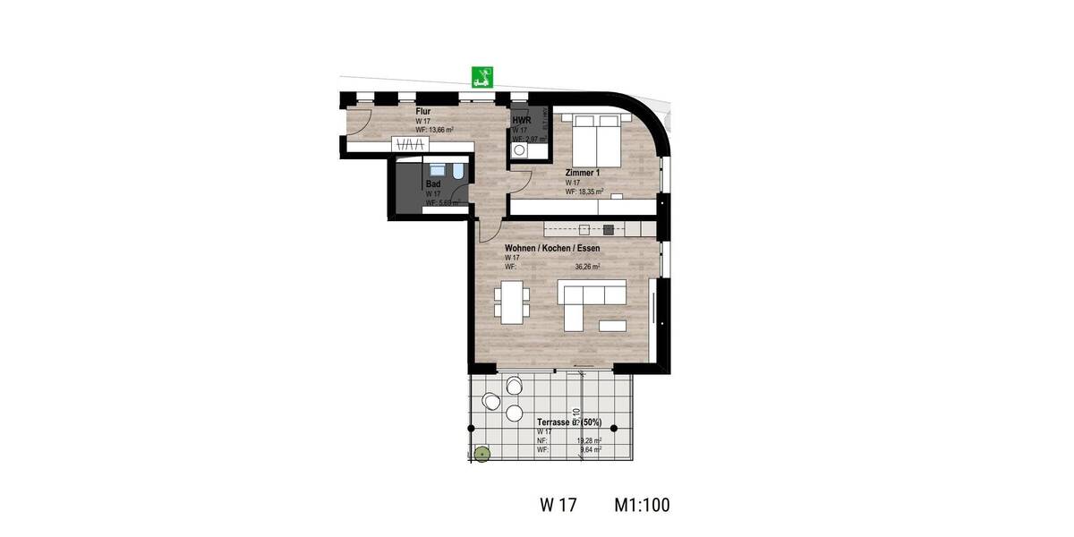 Etagenwohnung Laufenburg (Baden) Laufenburg - 2 Zimmer, 86 m&sup2;, 509.000&euro; | Angebot:25802495