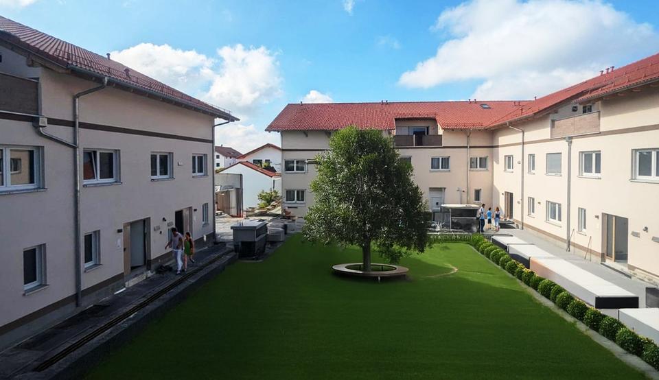 Erstbezug 3-Zimmer-Wohnung im Vierseithof: Whg. 30 mit EBK, Terrasse, Garten und Tiefgarage 3 zimmer