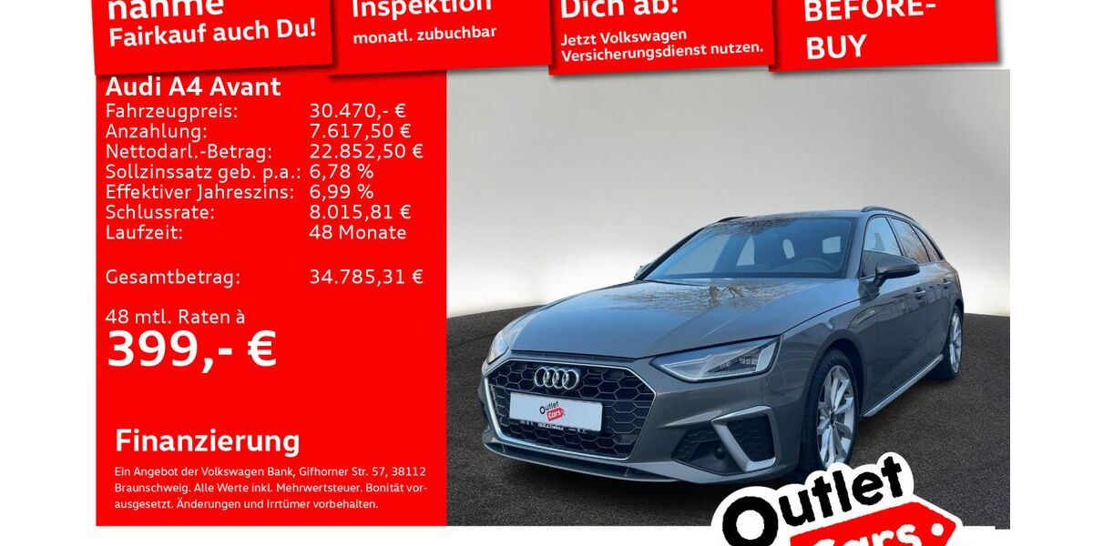 Audi A4 72.111 km 30.470 &euro; Senden 89250