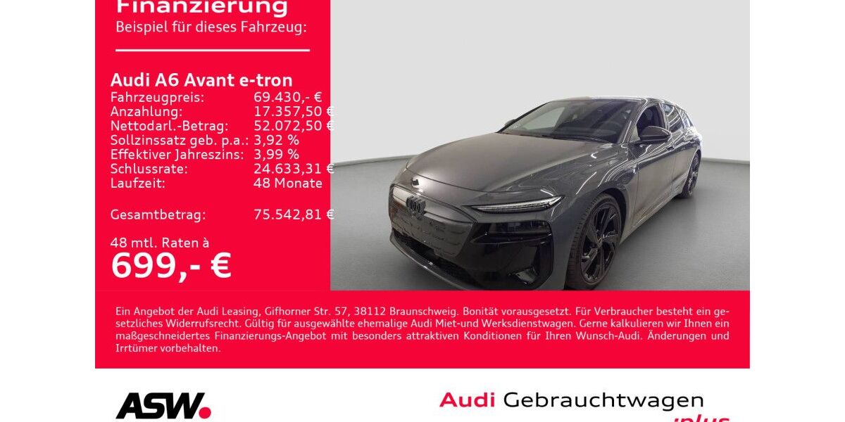 Audi A6 e-tron 14.700 km 69.430 &euro; Heilbronn 74074