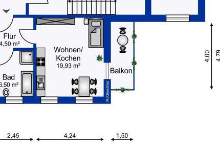 Wohnung Limbach-Oberfrohna Oberfrohna - 1 Zimmer, 33 m&sup2;, 52.000&euro; | Angebot:26067265