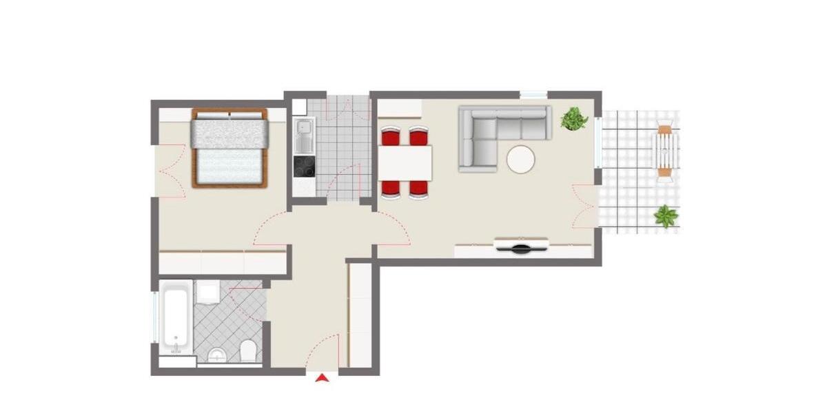 Etagenwohnung Bad Säckingen - 2 Zimmer, 55 m&sup2;, 850&euro; | Angebot:26331278