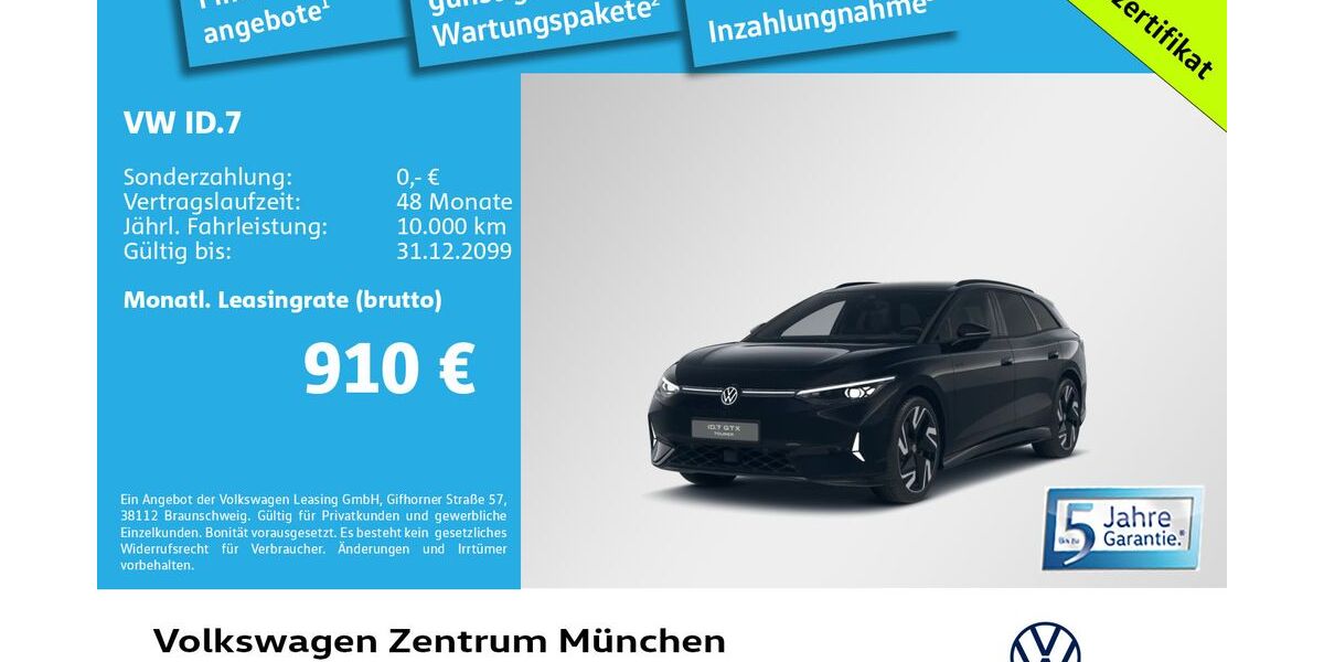 VW ID.7 3.000 km 68.980 &euro; München 80687