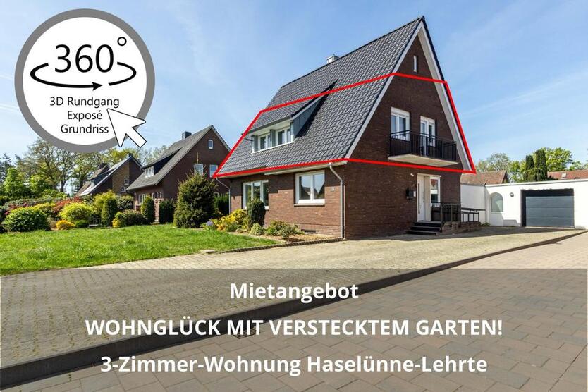 3-Zimmer-Wohnung: WOHNGLÜCK MIT VERSTECKTEM GARTEN!