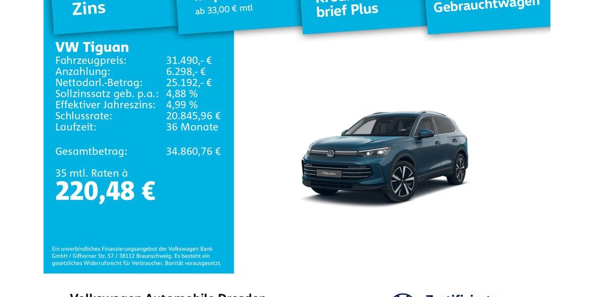 VW Tiguan 104.721 km 31.250 &euro; Dresden 01067