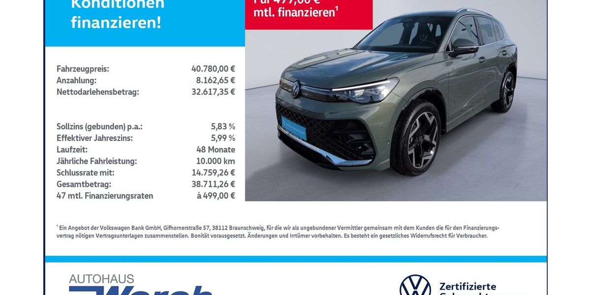 VW Tiguan 6.374 km 40.779 &euro; Südharz 06536