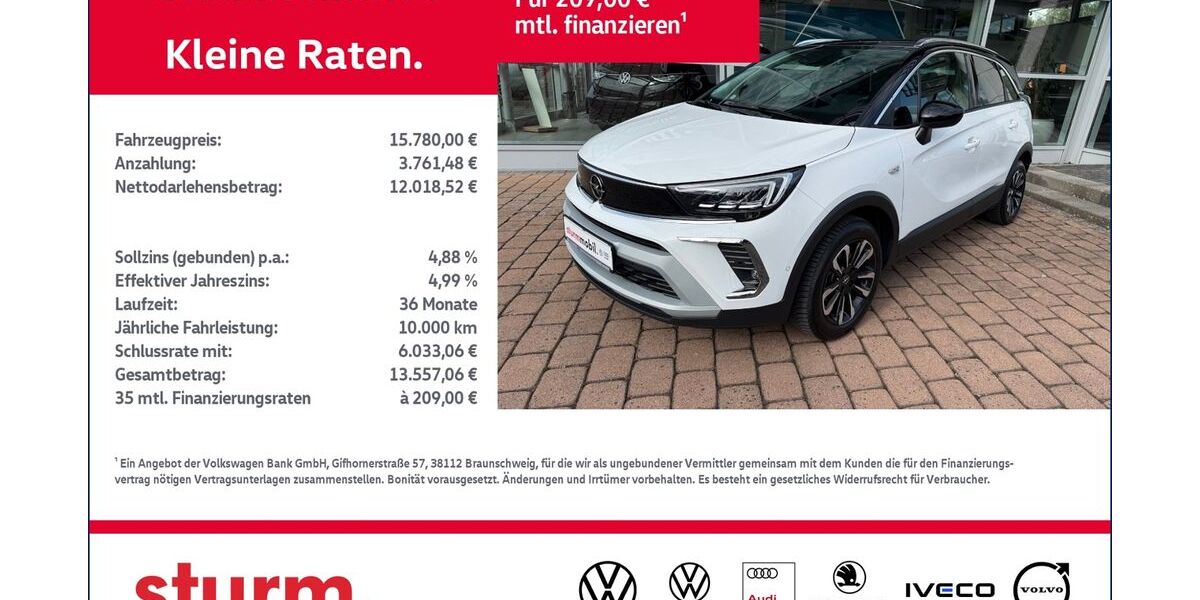 Opel Crossland (X) 36.608 km 15.780 &euro; Altenkirchen 57610