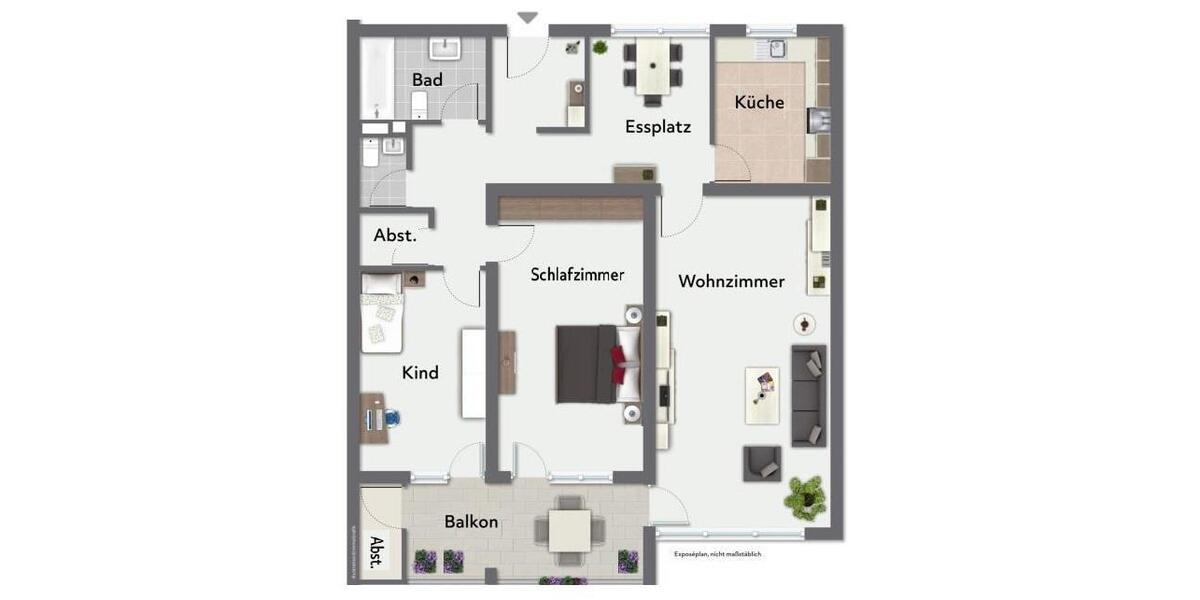 Etagenwohnung Esslingen am Neckar Oberesslingen - 3.5 Zimmer, 89 m&sup2;, 260.000&euro; | Angebot:26824176