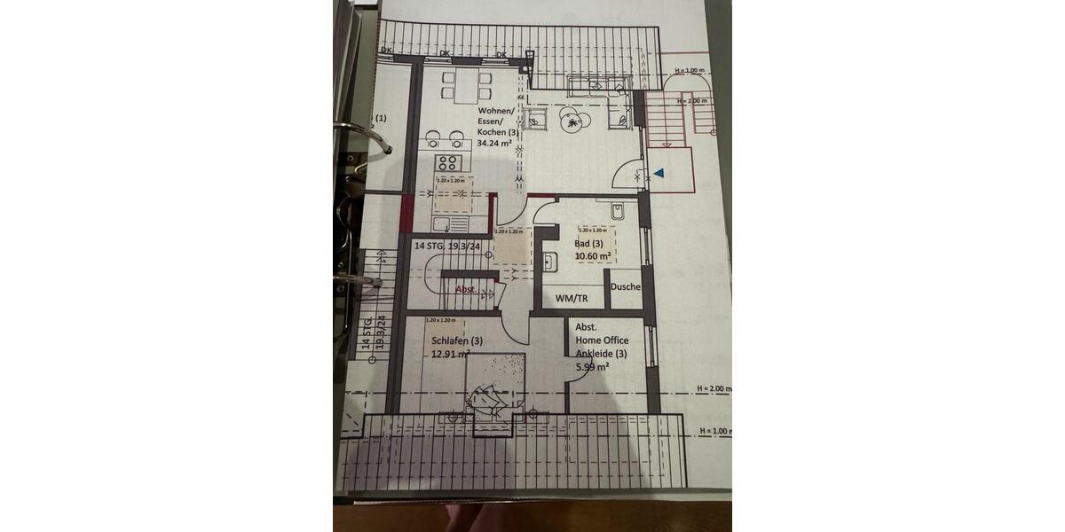 Maisonettenwohnung Rees - 3.5 Zimmer, 109 m&sup2;, 1.080&euro; | Angebot:25908435