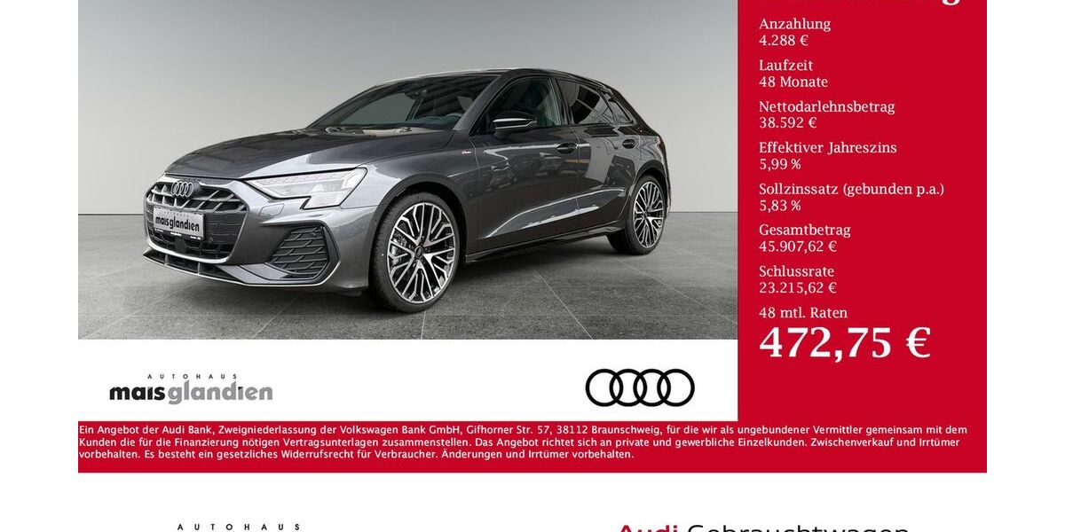 Audi A3 12.500 km 42.880 &euro; Pronsfeld 54597