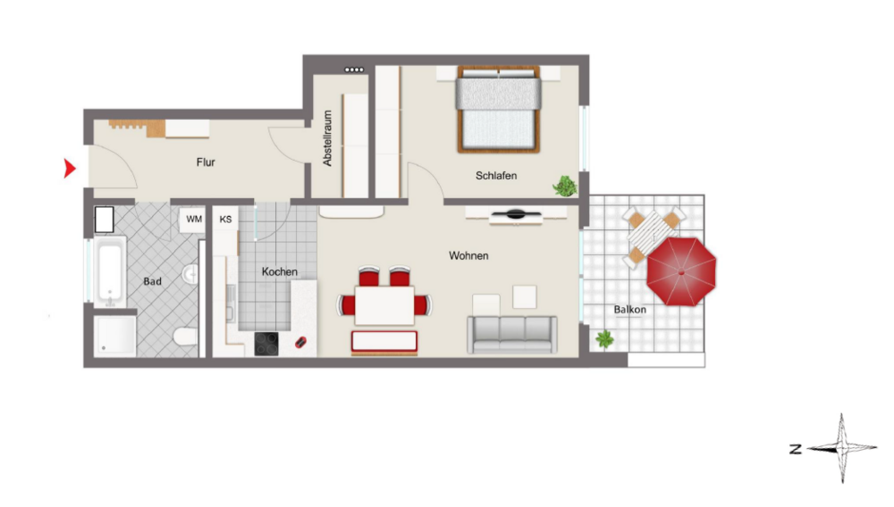 Etagenwohnung Ergoldsbach Langenhettenbach - 2 Zimmer, 67 m&sup2;, 339.000&euro; | Angebot:26367785