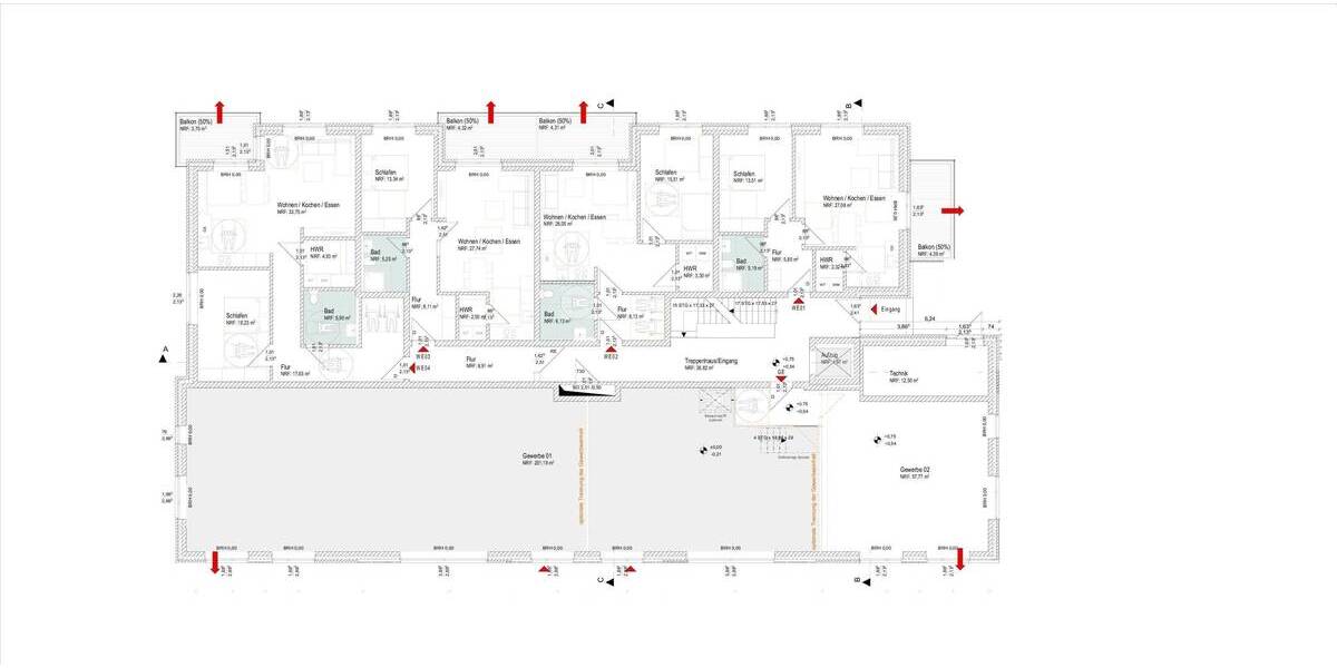 Etagenwohnung Schortens Heidmühle - 2 Zimmer, 61 m&sup2;, 239.000&euro; | Angebot:25737510