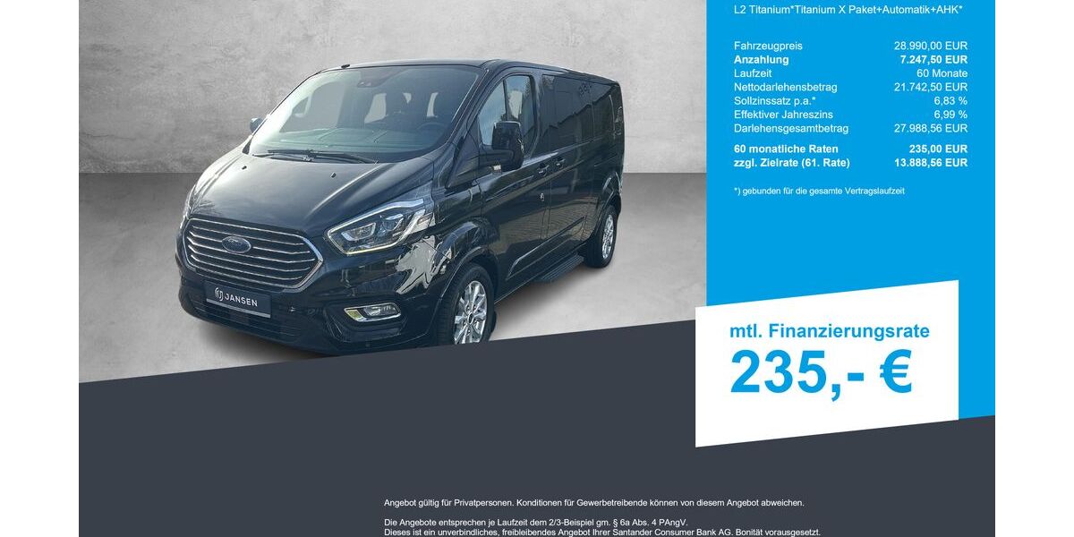 Ford Tourneo Custom 143.000 km 28.990 &euro; Haselünne 49740