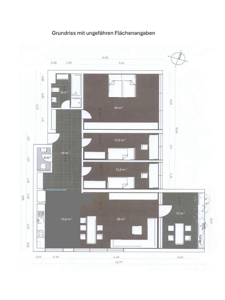 4 Zi. Eigentumswohnung 124 qm mit Balkon im Komponistenviertel DA