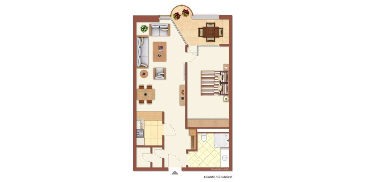 Etagenwohnung Norderstedt Garstedt - 1 Zimmer, 49 m&sup2;, 219.000&euro; | Angebot:26502586