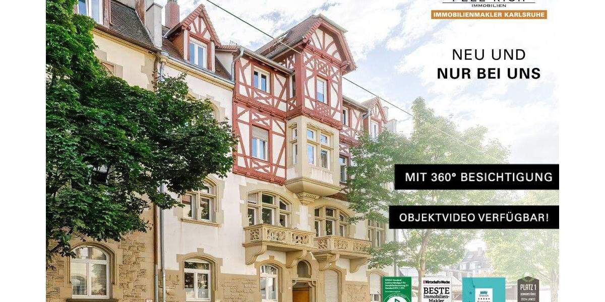 ALTBAUCHARME - Denkmalgeschütztes Wohnungspaket mit 5 Einheiten in zentraler Lage von Karlsruhe 1 zimmer