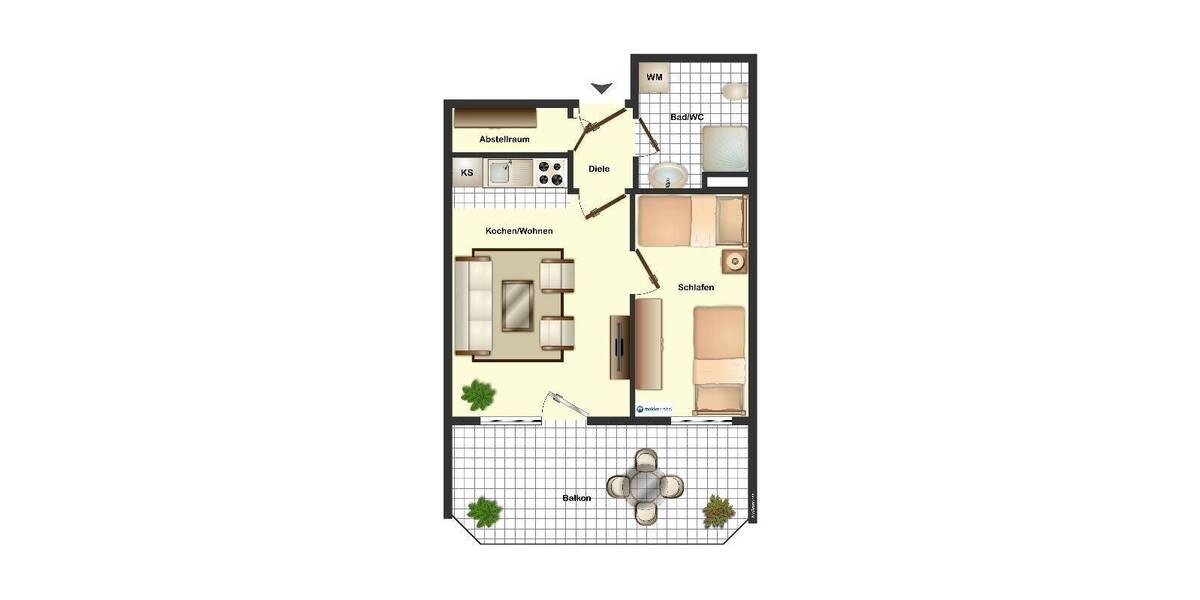 Etagenwohnung Dornum / Dornumersiel Dornumersiel - 2 Zimmer, 33 m&sup2;, 125.000&euro; | Angebot:26540481