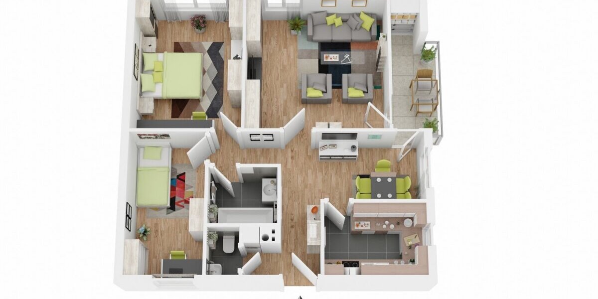 Wunderschöne 3,5-Zimmer-Wohnung mit Balkon & Garage in Rottweil - Etagenwohnung Rottweil | Angebot:26994851