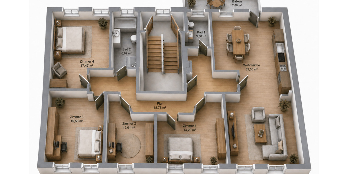 Etagenwohnung Taucha - 4 Zimmer, 129 m&sup2;, 199.000&euro; | Angebot:26657480