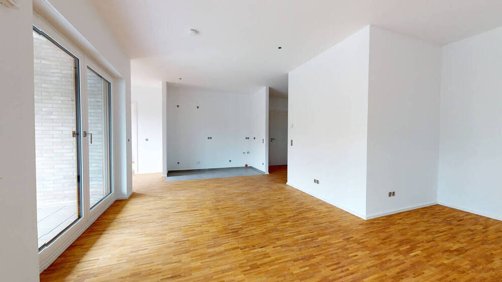 VIDO | Draussen mittendrin: Helle 2-Zimmer-Wohnung mit Loggia in grünem Wohnquartier in Bockenheim
