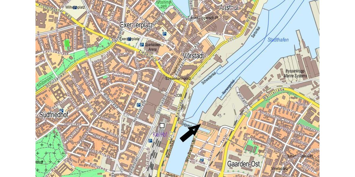 Etagenwohnung Kiel Gaarden-Ost - 2 Zimmer, 70 m&sup2;, 1.168&euro; | Angebot:26251337