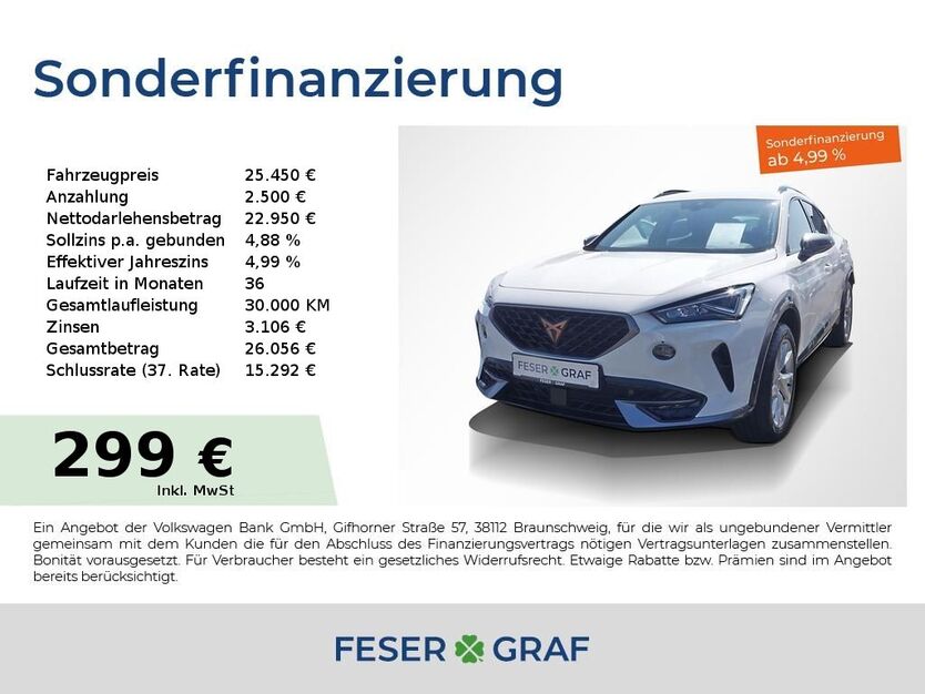 Cupra Formentor 22.650 km 25.450 € Lauf an der Pegnitz 91207